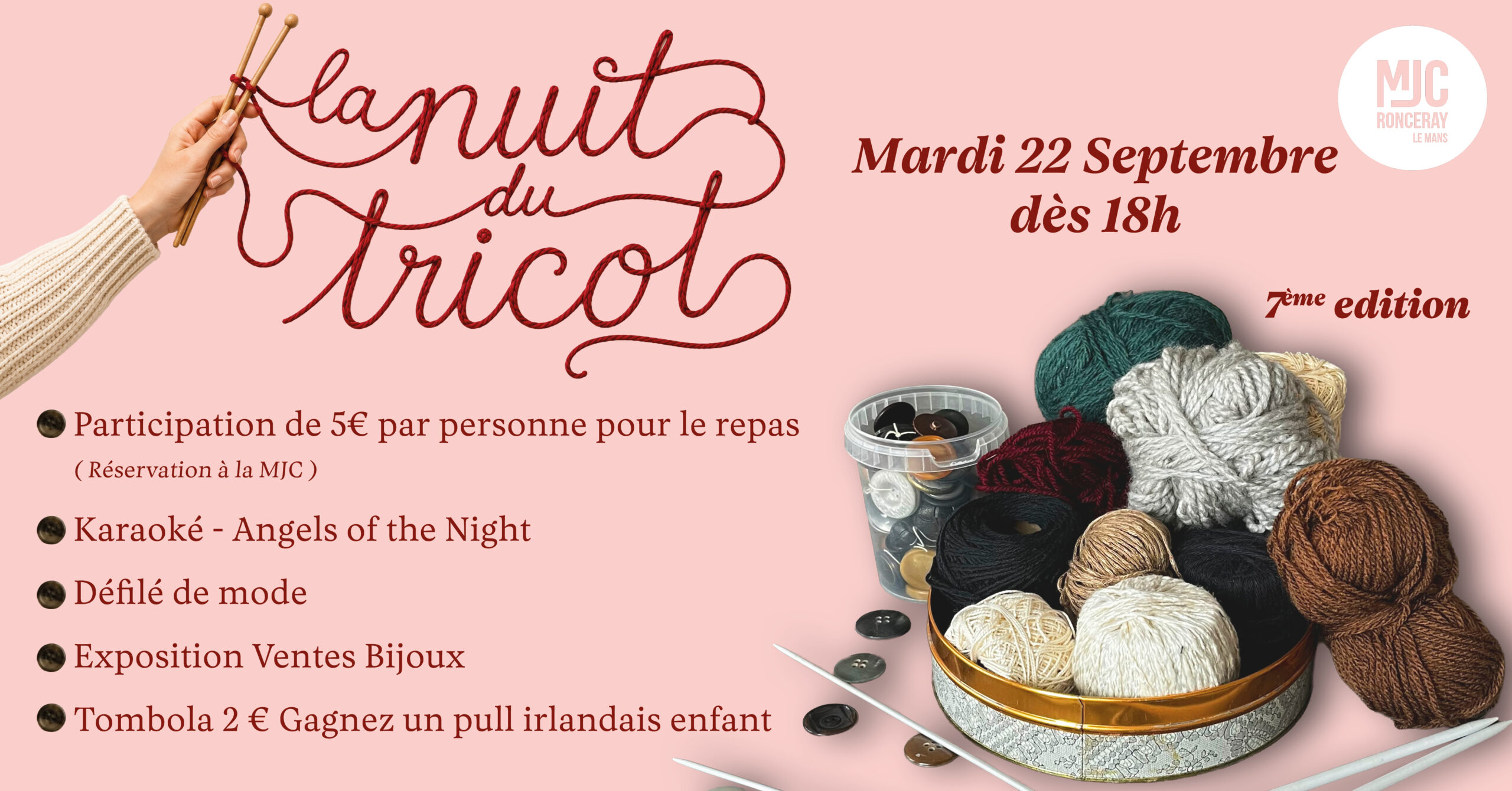 Visuel de l'événement « LA NUIT DU TRICOT »