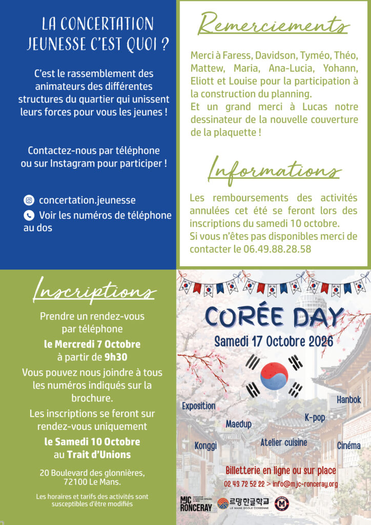 Programme des vacances, page 5